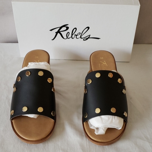 New Rebels Nadia Block Heel Mule - Picture 2 of 8